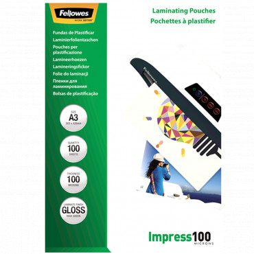 Fellowes Laminating Pouch 100 , 303x426 mm - A3, 100 pcs