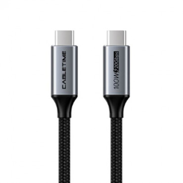 Kabelis USB3.1, USB-C - USB-C, 10Gbps, 100W, 20V/ 5A, 4K/ 60HZ, 1m