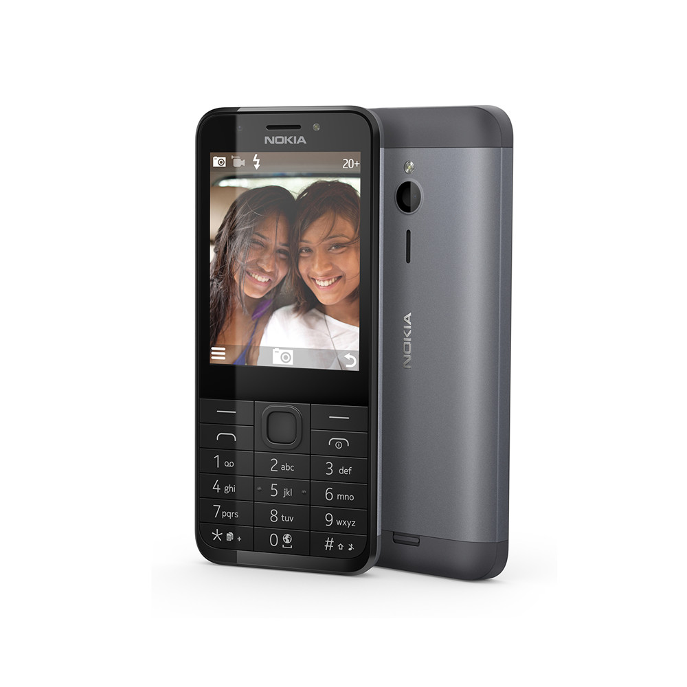Nokia 230 Dark Silver, 2.8 ", TFT, 240 x 320 pixels, 16 MB, Dual SIM, Mini-SIM, Bluetooth, 3.0, USB version microUSB 1.1, Built-