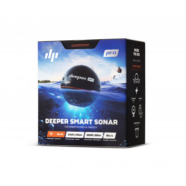 Deeper Smart Fishfinder Sonar Pro, Wifi for iOS, Android Black