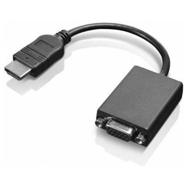 Lenovo HDMI to VGA 0.2 m, Black, Adapter