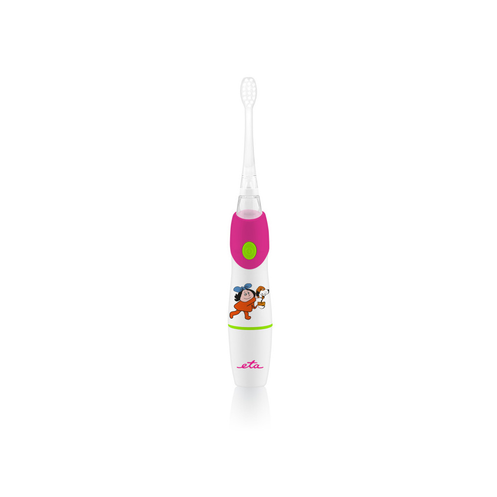 ETA SONETIC Toothbrush ETA071090010 Battery operated, For kids, Number of brush heads included 2, Sonic technology, White/ pink