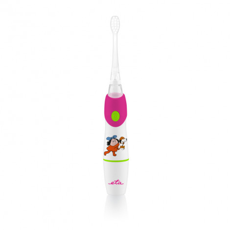 ETA SONETIC Toothbrush ETA071090010 Battery operated, For kids, Number of brush heads included 2, Sonic technology, White/ pink