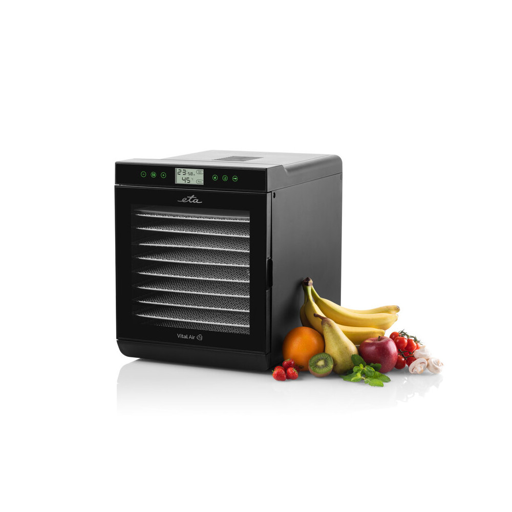 ETA Fruit dryer Vital Air II ETA230290000 Power 245 W, Number of trays 10, Temperature control, Integrated timer, Black