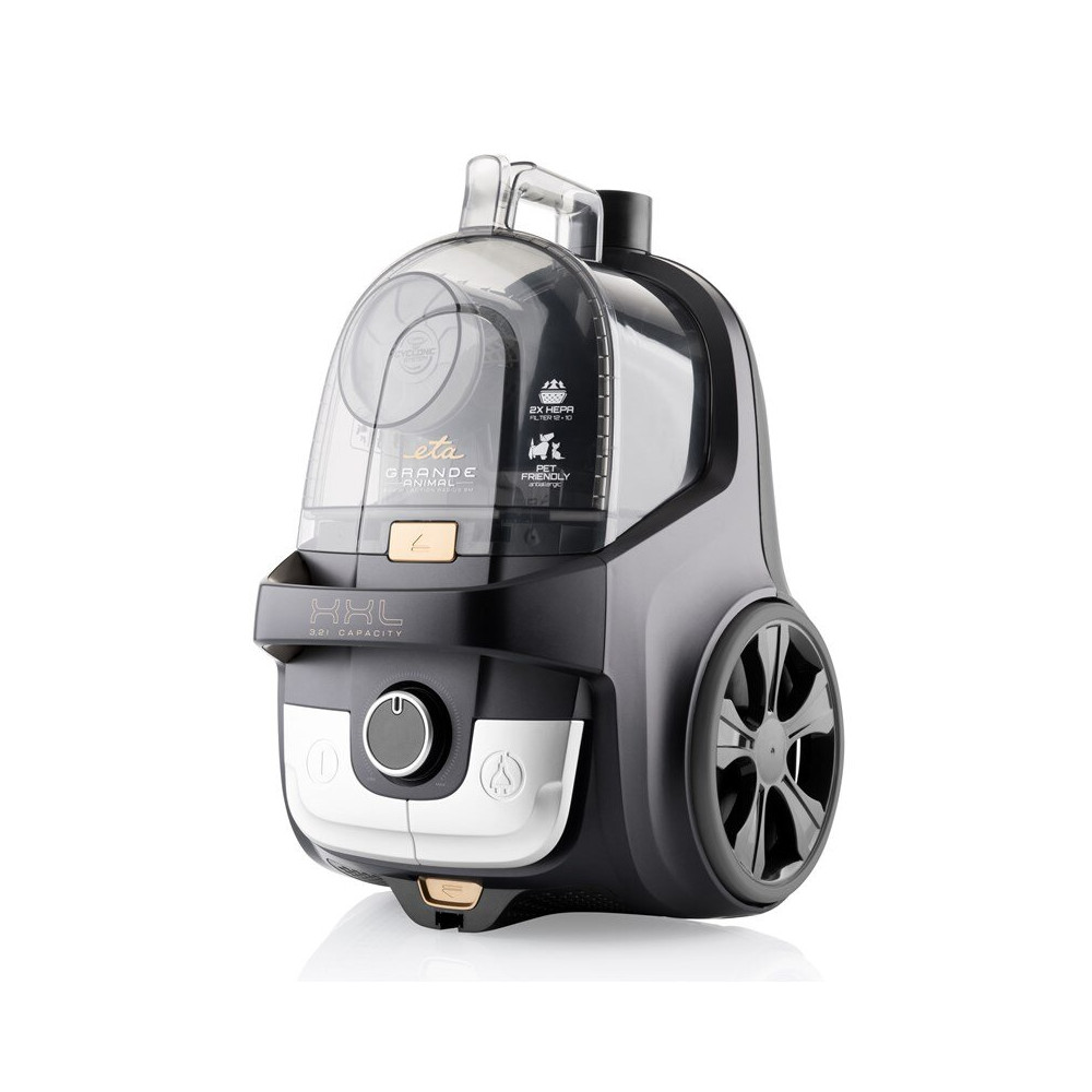 ETA Vacuum cleaner Grande Animal ETA222390000 Bagged, Power 850 W, Dust capacity 3.2 L, Black/Gold