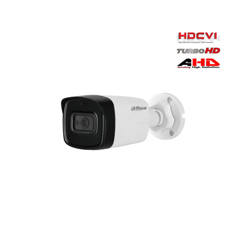 HD-CVI, TVI, AHD, CVBS kamera cilindrinė 2MP su IR iki 80m. 1/2.7" 3.6mm 87.5 , int. mikrofonas