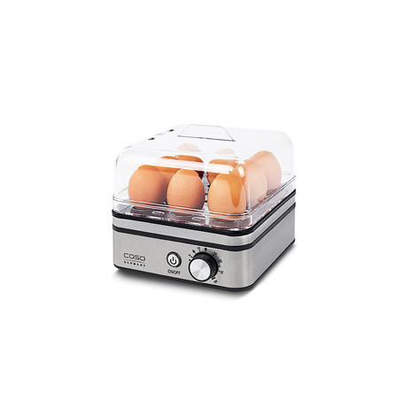 Caso Egg cooker E9 Stainless steel, 400 W, Functions 13 cooking levels