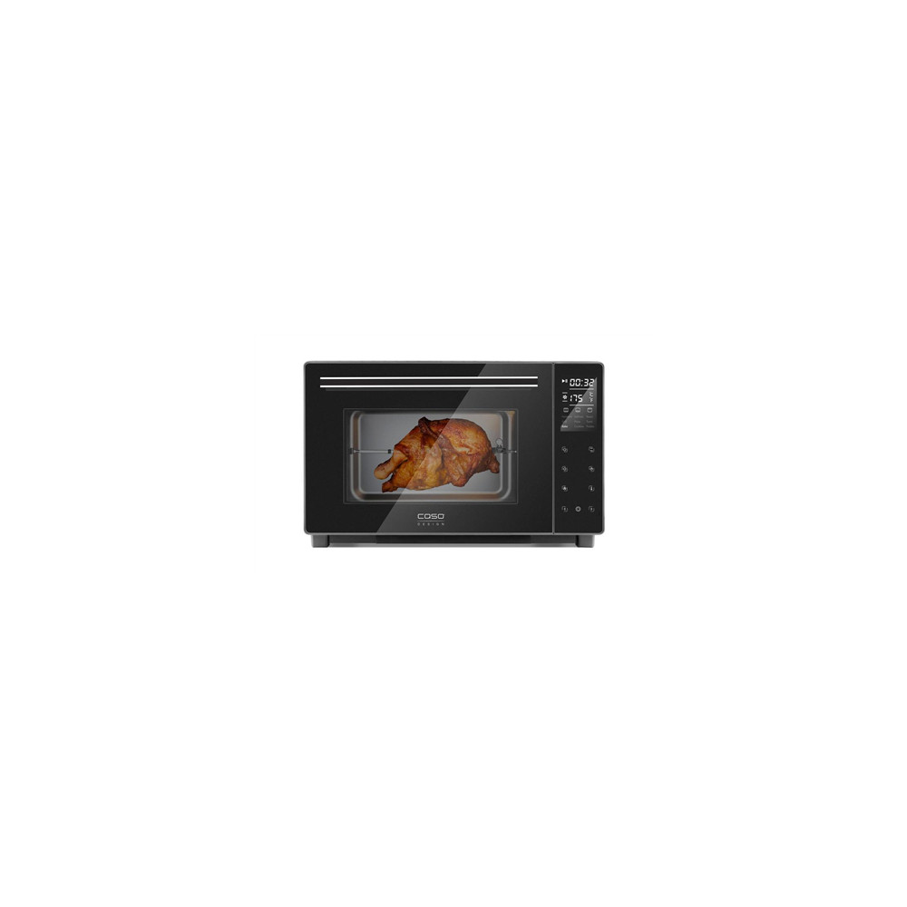 Caso Electronic Oven TO 32 Black, Easy to clean: Interior with high-quality anti-stick coating, Sensor touch, Height 34.5 cm, Wi