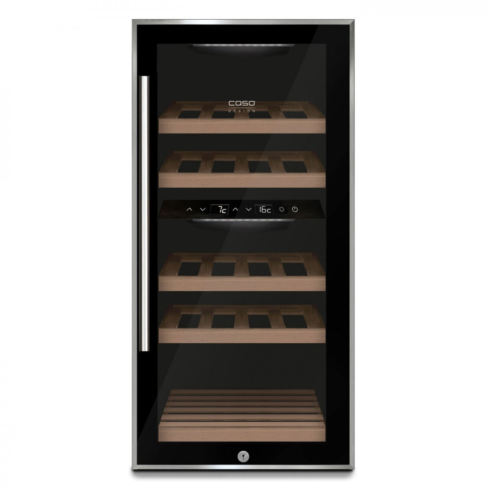 Caso Wine cooler WineComfort 24 Energy efficiency class G, Bottles capacity 24 bottles, Cooling type Compressor technology, Blac