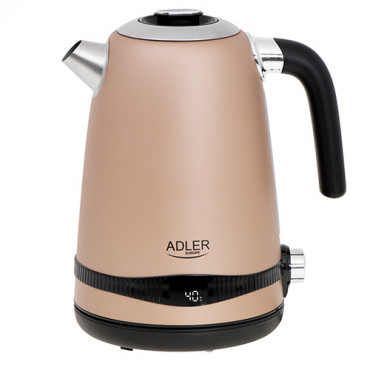 Adler Kettle AD 1295 Electric, 2200 W, 1.7 L, Stainless steel, 360 rotational base, Golden