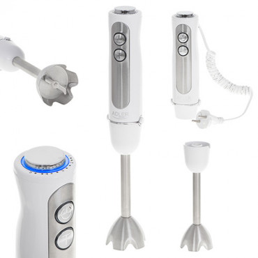 Adler AD 4625w Hand Blender, 1500 W, Number of speeds 5, Turbo mode, White