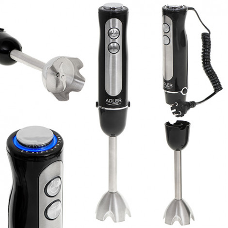 Adler AD 4625b Hand Blender, 1500 W, Number of speeds 5, Turbo mode, Black