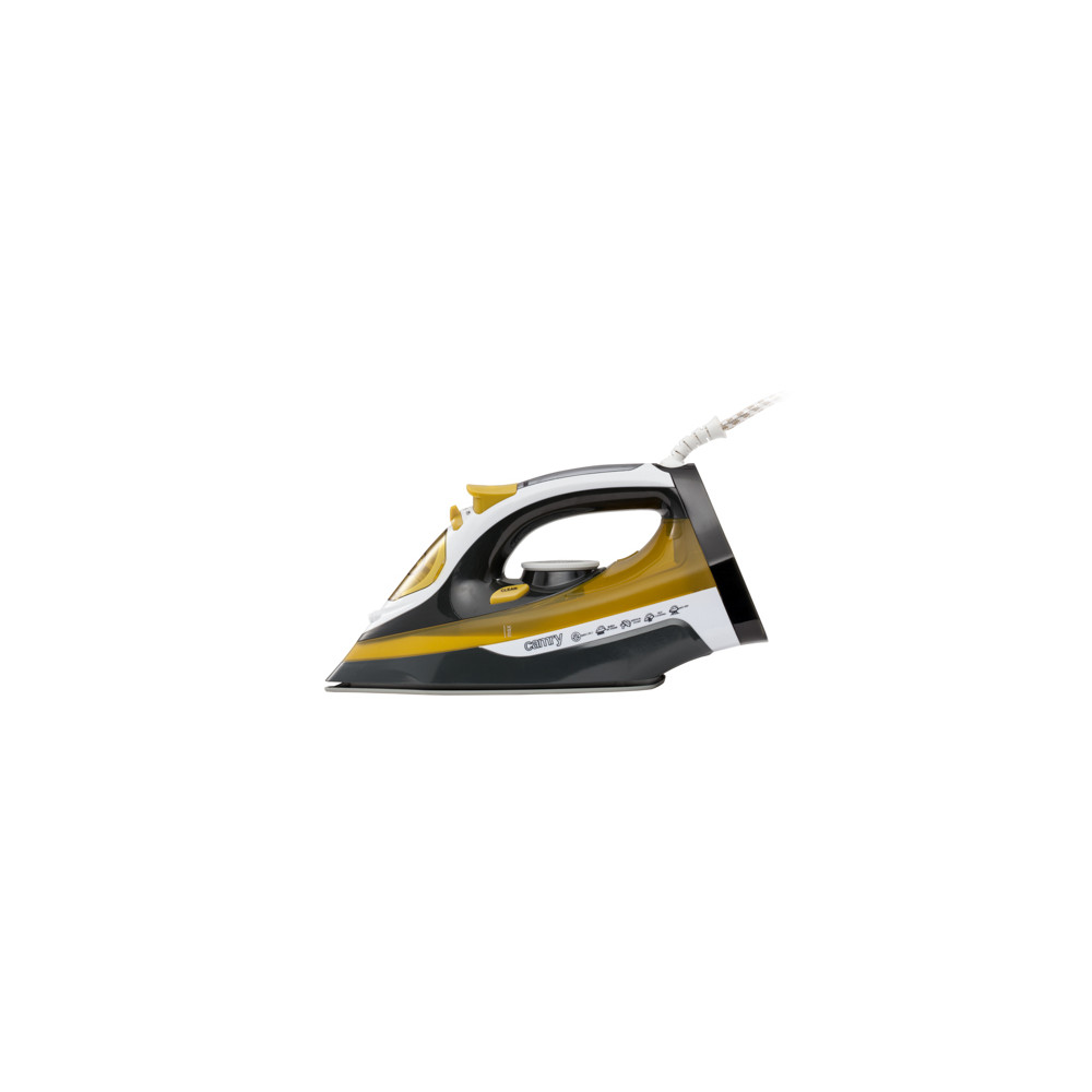 Camry Iron CR 5029 Steam Iron, 2400 W, Continuous steam 40 g/min, Steam boost performance 70 g/min, White/Black/Gold