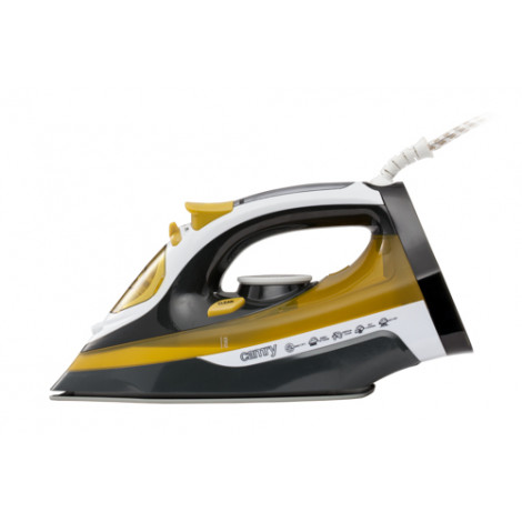 Camry Iron CR 5029 Steam Iron, 2400 W, Continuous steam 40 g/min, Steam boost performance 70 g/min, White/Black/Gold