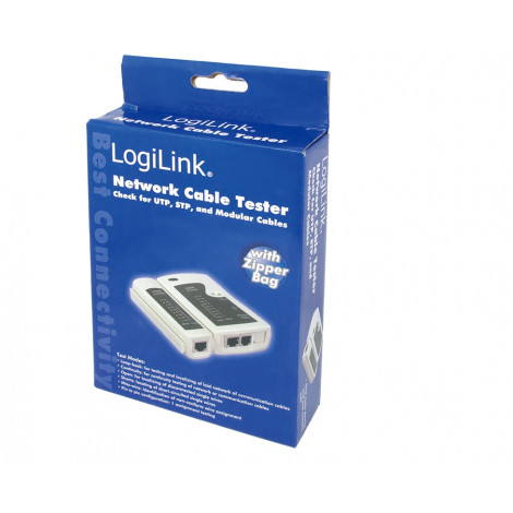 Logilink Cable tester for RJ11, RJ12 and RJ45 with remote unit