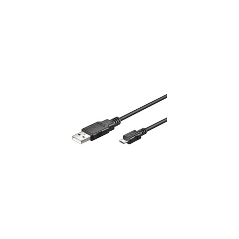 Logilink USB micro-B 180, 1.8m Micro-USB B, USB A, 1.8 m, Black