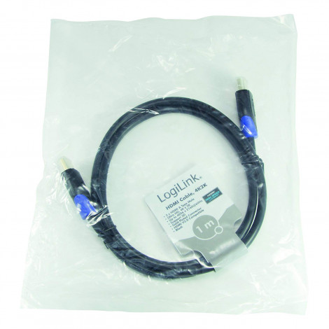 Logilink CH0061 HDMI Cable 2.0 bulk M/M 1.0m black