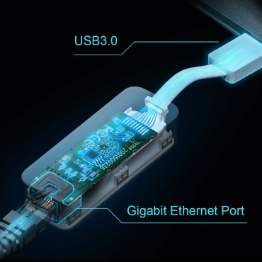 TP-LINK UE300 USB 3.0 to Gigabit Ethernet Network Adapter 1 10/100/1000 Mbit/s