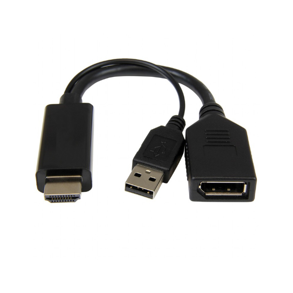 Cablexpert Active 4K HDMI to DisplayPort Adapter A-HDMIM-DPF-01 Black, HDMI to DisplayPort, 0.1 m