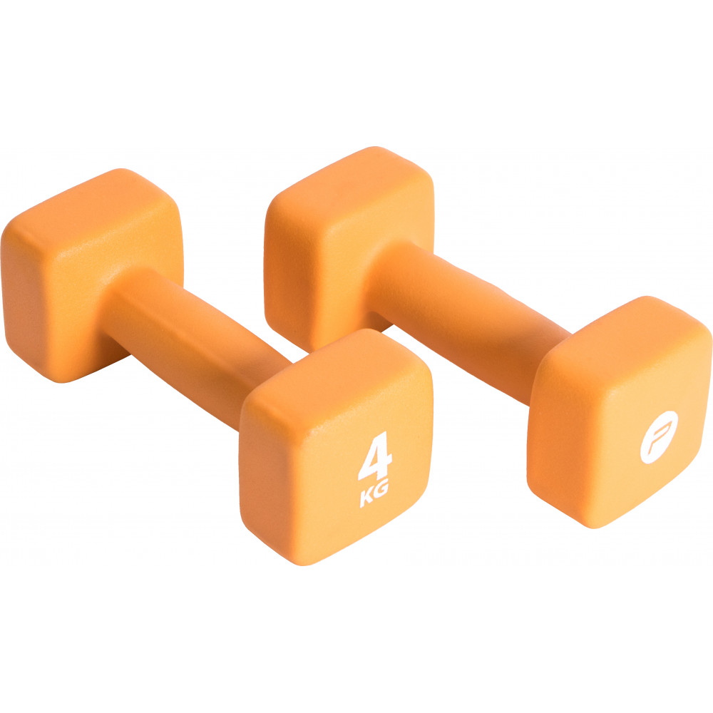 Pure2Improve P2I201420 Dumbbells, 2 pcs, 4 kg, Orange, Neoprene