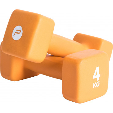 Pure2Improve P2I201420 Dumbbells, 2 pcs, 4 kg, Orange, Neoprene