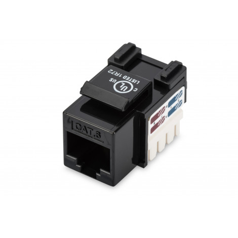 Digitus Class E CAT 6 Keystone Jack DN-93601 Unshielded RJ45 to LSA, Black