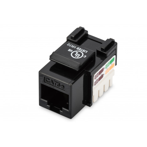 Digitus Class D CAT 5e Keystone Jack DN-93501 Unshielded RJ45 to LSA, Black