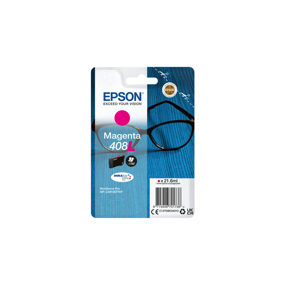 Epson DURABrite Ultra 408L Ink cartrige, Magenta