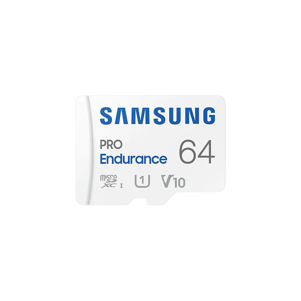 Samsung PRO Endurance MB-MJ64KA/EU 64 GB, MicroSD Memory Card, Flash memory class U1, V10, Class 10, SD adapter