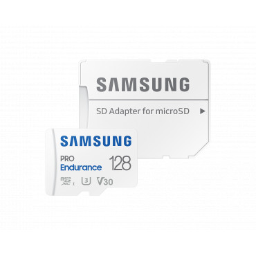 Samsung PRO Endurance MB-MJ128KA/EU 128 GB, MicroSD Memory Card, Flash memory class U3, V30, Class 10, SD adapter