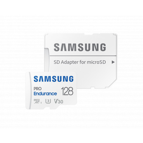 Samsung PRO Endurance MB-MJ128KA/EU 128 GB, MicroSD Memory Card, Flash memory class U3, V30, Class 10, SD adapter