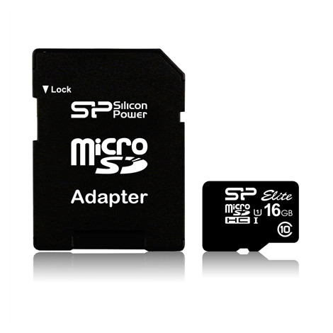 Silicon Power Elite 8GB microSDHC UHS-I 8 GB, Micro SDHC, Flash memory class Class 10, SD