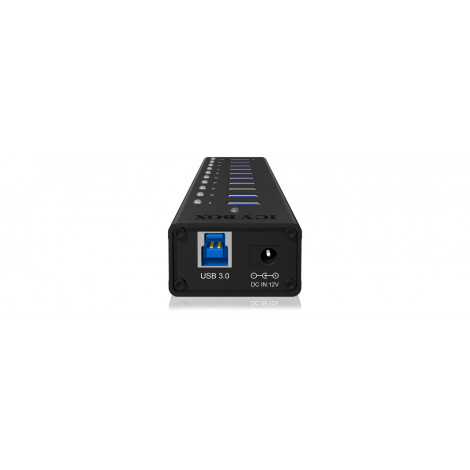 Raidsonic 10 port USB 3.0 Hub Icy Box IB-AC6110 Black