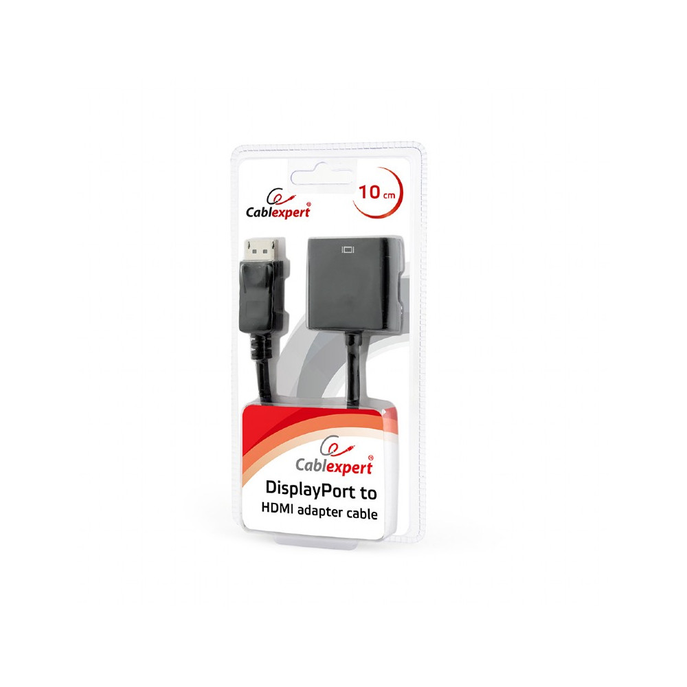 Cablexpert DisplayPort to HDMI adapter cable, Black