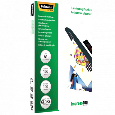 Fellowes Laminating Pouch 100 , 216x303 mm - A4, 100 pcs