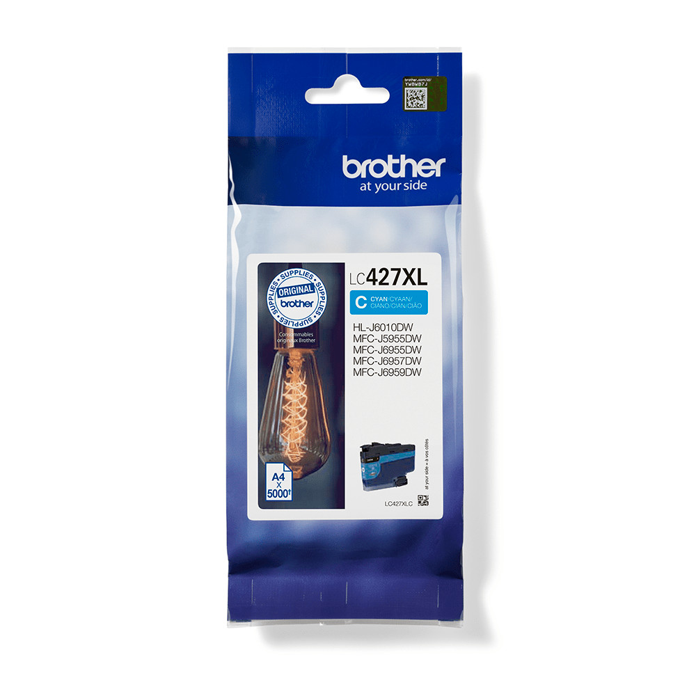 Brother LC427XLC Ink Cartridge, Cyan