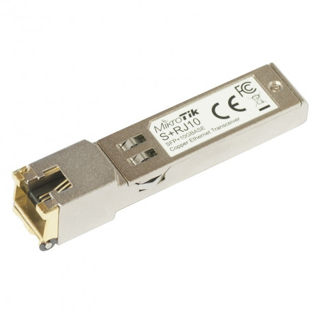 MikroTik S+RJ10 SFP+, Copper, RJ-45, 10/100/1000/10000 Mbit/s, Maximum transfer distance 200 m, COMPATIBLE ONLY WITH ACTIVE COOL