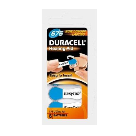 Duracell A675/DA675/ZL675, Zinc air cells, 6 pc(s)