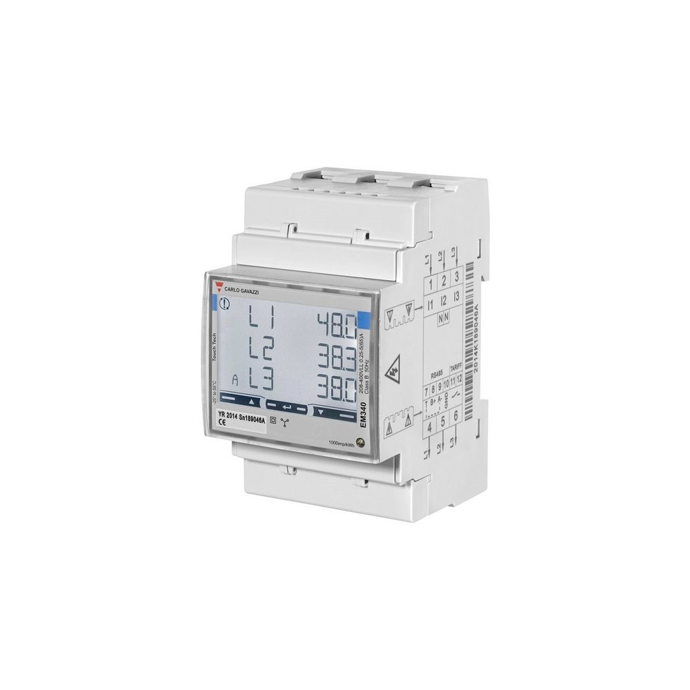 Carlo Gavazzi Smart Power Meter, 3 phase, up to 65A EM340 MID certificate