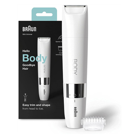 Braun Body Mini Trimmer BS1000 Number of power levels 1, Wet & Dry, White