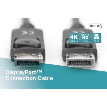 Digitus DisplayPort Connection Cable AK-340100-010-S Black, DP to DP, 1 m