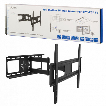 Logilink BP0028 TV Wall mount, 37"-70", tilt +10 -20 ,swievel +-90 , 475mm Logilink Wall Mount, 37-70 ", Maximum weight (capacit