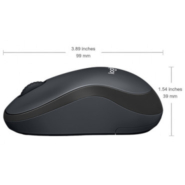 Logitech Mouse M220 SILENT Wireless, Charcoal, USB