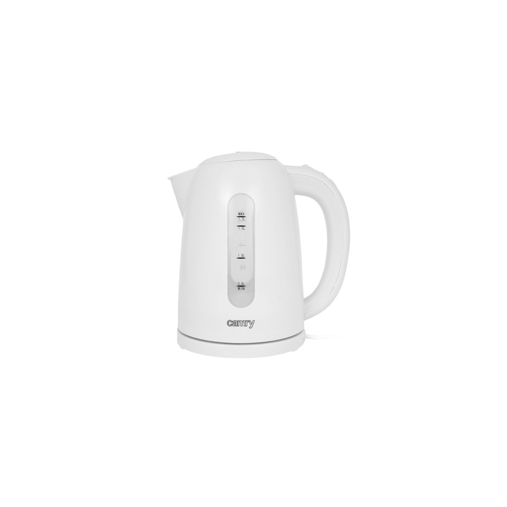 Camry Kettle CR 1254 Standard, Plastic, White, 2200 W, 360 rotational base, 1.7 L