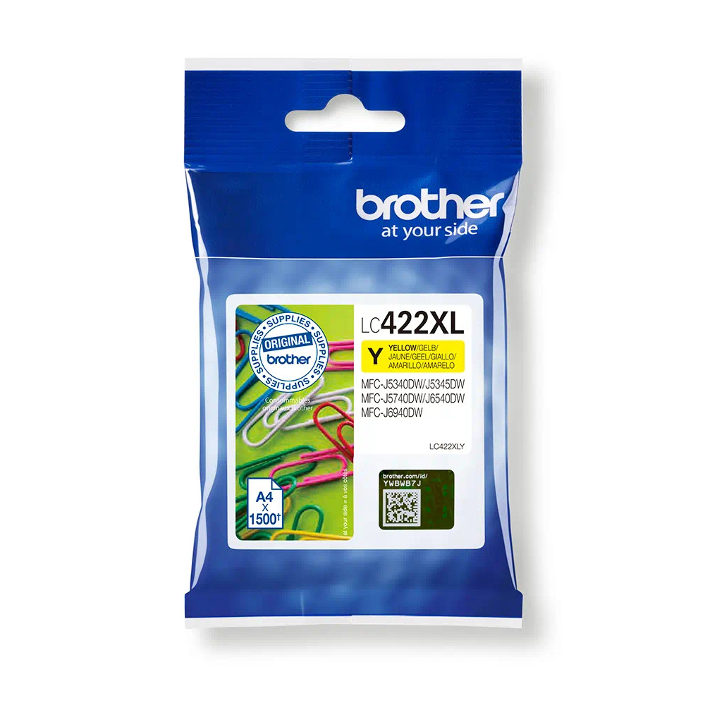 Brother LC422XLY Ink Cartridge, Yellow