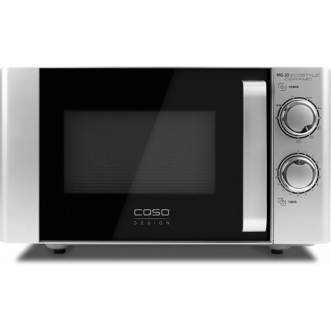 Caso Ecostyle Ceramic 03316 Free standing, Grill, Intuitive control using rotary knobs, 700 W, Black/Silver, Defrost function