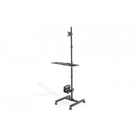 Digitus Mobile workstation with individual height adjustment DA-90374, 17-32 ", Monitor Mount, PC Holder, Maximum weight (capaci