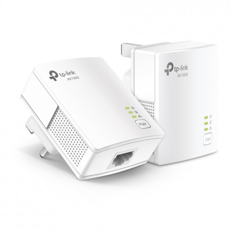 TP-LINK Gigabit Powerline Starter Kit TL-PA7017 KIT 10/100/1000 Mbit/s, Ethernet LAN (RJ-45) ports 1, No Wi-Fi, Data transfer ra