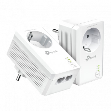 TP-LINK AV1000 2-Port Gigabit Passthrough Powerline Starter Kit TL-PA7027P KIT 10/100/1000 Mbit/s, Ethernet LAN (RJ-45) ports 2,