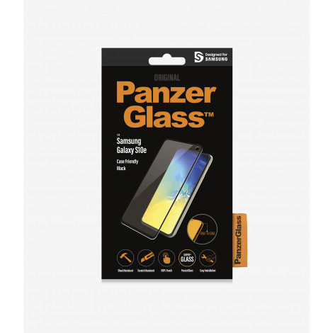 PanzerGlass Samsung, Galaxy S10e, Glass, Black, Case Friendly